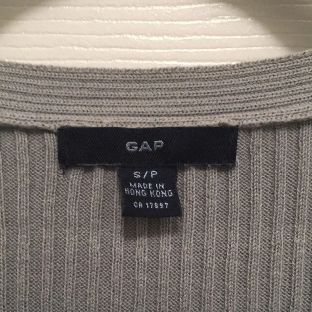 Grey Ribbed Cardigan - Picture 3 of 3